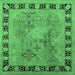 Square Oriental Emerald Green Traditional Rug, urb820emgrn