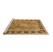 Sideview of Machine Washable Oriental Brown Traditional Rug, wshurb820brn