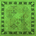 Square Oriental Green Traditional Rug, urb820grn