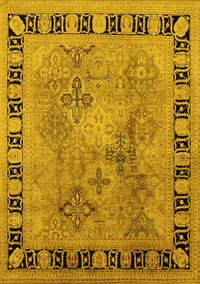 Oriental Yellow Traditional Rug, urb820yw
