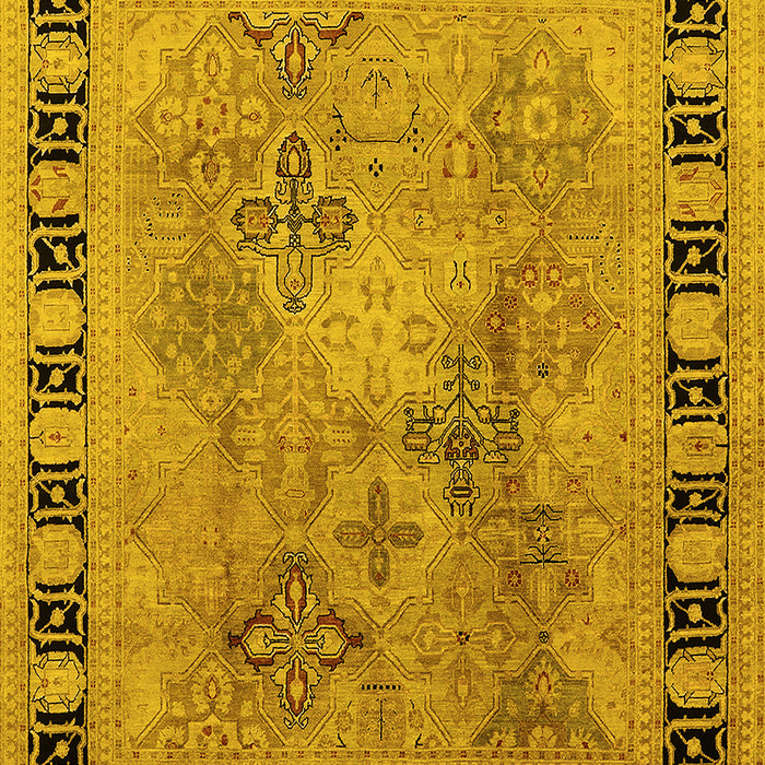 Oriental Yellow Traditional Rug, urb820yw