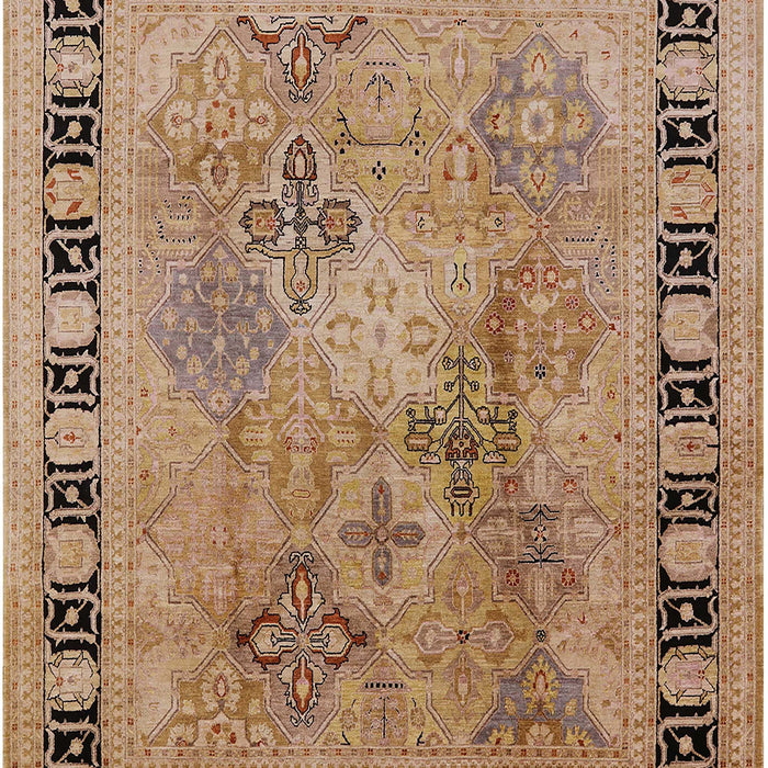 Mid-Century Modern Brown Sand Brown Oriental Rug, urb820