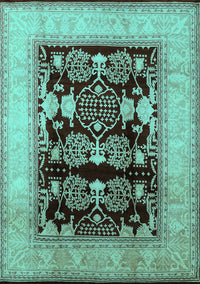 Oriental Turquoise Industrial Rug, urb821turq