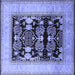 Square Oriental Blue Industrial Rug, urb821blu