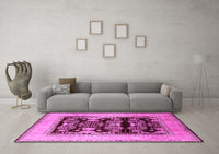 Machine Washable Oriental Pink Industrial Rug, wshurb821pnk