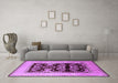 Machine Washable Oriental Purple Industrial Area Rugs in a Living Room, wshurb821pur