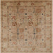Square Mid-Century Modern Light Brown Oriental Rug, urb822