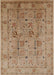 Mid-Century Modern Light Brown Oriental Rug, urb822