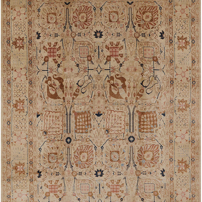Mid-Century Modern Light Brown Oriental Rug, urb822