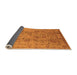 Sideview of Oriental Orange Traditional Rug, urb822org