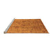 Sideview of Machine Washable Oriental Orange Traditional Area Rugs, wshurb822org