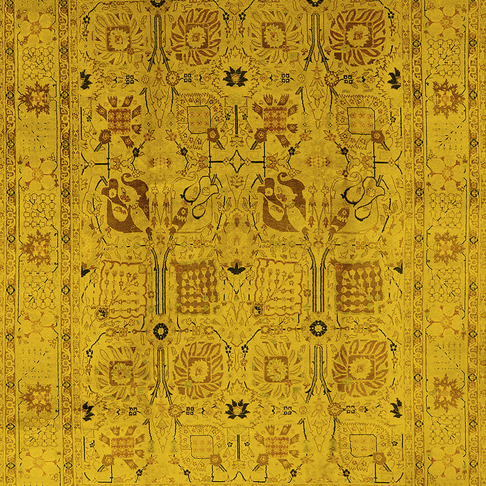 Oriental Yellow Traditional Rug, urb822yw