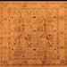 Square Oriental Orange Traditional Rug, urb822org