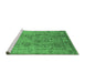 Sideview of Machine Washable Oriental Emerald Green Traditional Area Rugs, wshurb822emgrn