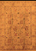 Machine Washable Oriental Orange Traditional Area Rugs, wshurb822org