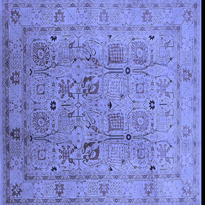 Square Oriental Blue Traditional Rug, urb822blu