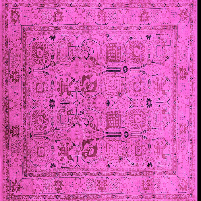 Square Oriental Pink Traditional Rug, urb822pnk