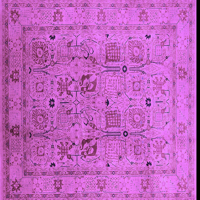 Square Oriental Purple Traditional Rug, urb822pur