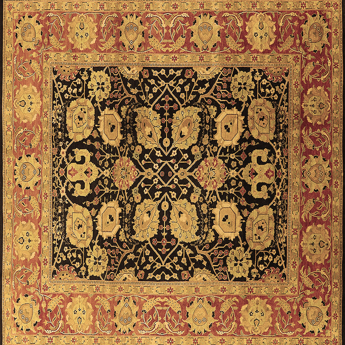 Square Oriental Brown Industrial Rug, urb823brn