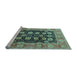 Sideview of Machine Washable Oriental Light Blue Industrial Rug, wshurb823lblu