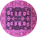 Round Oriental Purple Industrial Rug, urb823pur