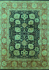 Oriental Turquoise Industrial Rug, urb823turq