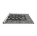 Sideview of Machine Washable Oriental Gray Industrial Rug, wshurb823gry