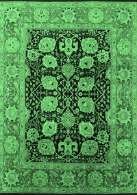 Oriental Emerald Green Industrial Rug, urb823emgrn