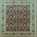 Square Oriental Light Blue Industrial Rug, urb824lblu