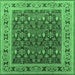 Square Oriental Emerald Green Industrial Rug, urb824emgrn