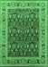 Machine Washable Oriental Emerald Green Industrial Area Rugs, wshurb824emgrn