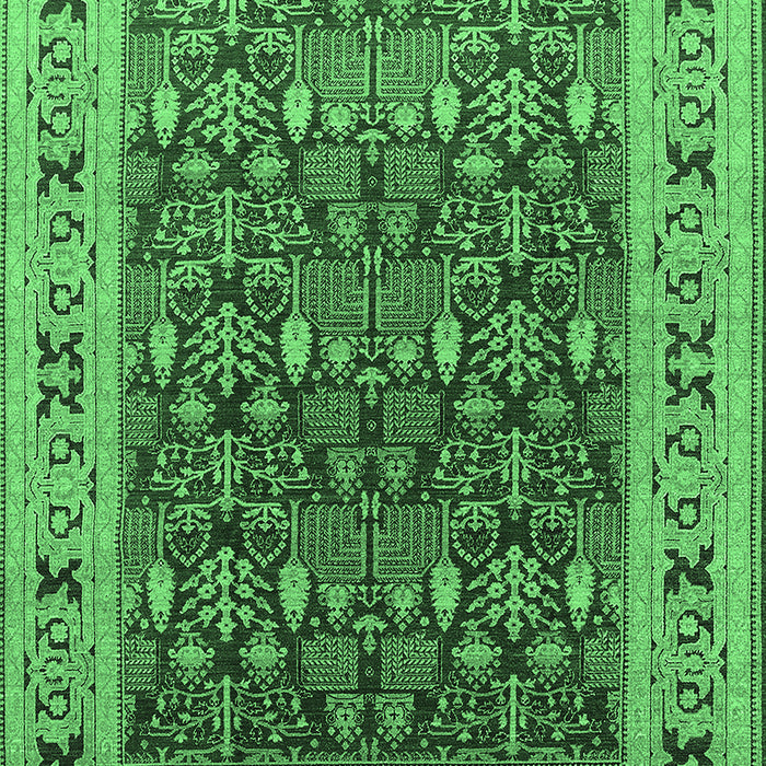Machine Washable Oriental Emerald Green Industrial Area Rugs, wshurb824emgrn