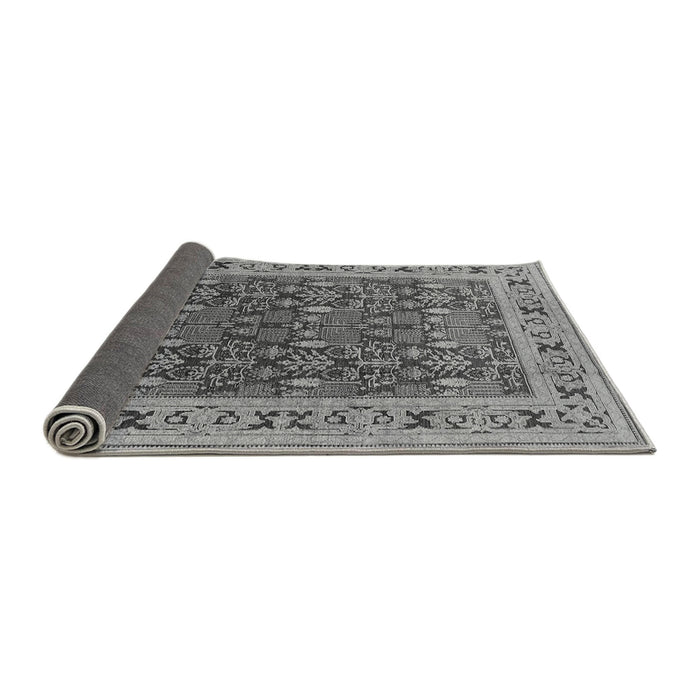 Sideview of Oriental Gray Industrial Rug, urb824gry