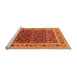 Sideview of Machine Washable Oriental Orange Industrial Area Rugs, wshurb824org