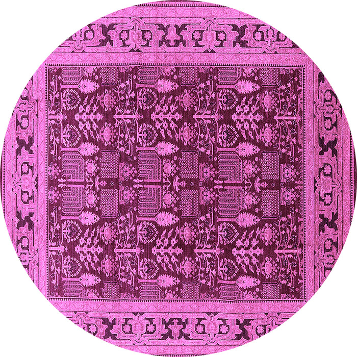Round Oriental Purple Industrial Rug, urb824pur