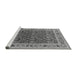 Sideview of Machine Washable Oriental Gray Industrial Rug, wshurb824gry