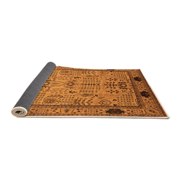 Sideview of Oriental Orange Industrial Rug, urb825org