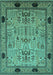 Oriental Turquoise Industrial Rug, urb825turq