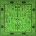 Square Oriental Green Industrial Rug, urb825grn