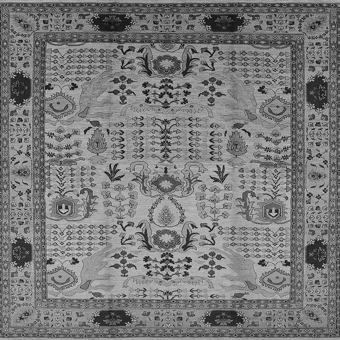 Square Oriental Gray Industrial Rug, urb825gry