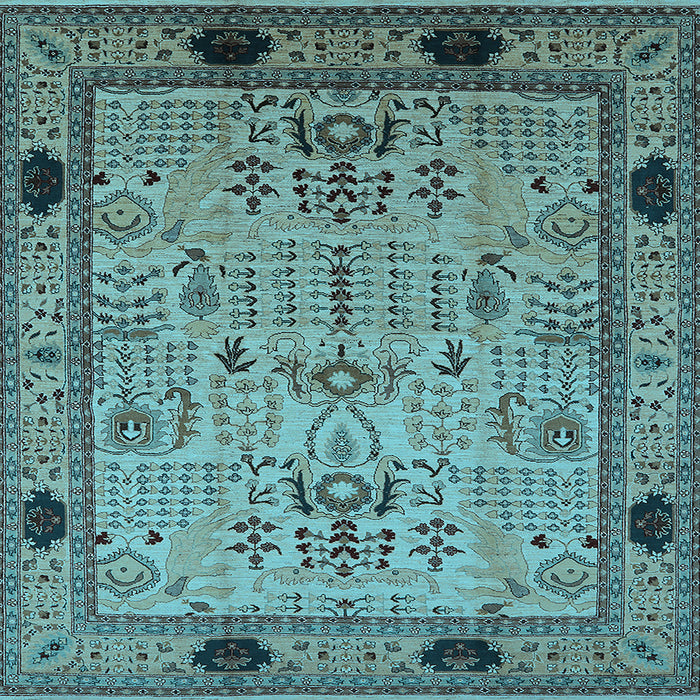 Square Oriental Light Blue Industrial Rug, urb825lblu