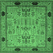 Square Oriental Emerald Green Industrial Rug, urb825emgrn