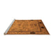 Sideview of Machine Washable Oriental Orange Industrial Area Rugs, wshurb825org