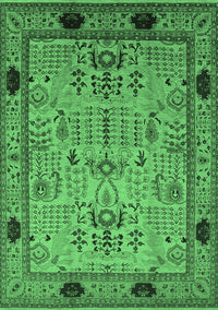 Oriental Emerald Green Industrial Rug, urb825emgrn