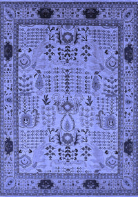 Oriental Blue Industrial Rug, urb825blu