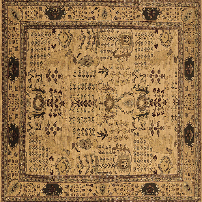 Square Oriental Brown Industrial Rug, urb825brn