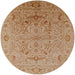 Round Mid-Century Modern Chocolate Brown Oriental Rug, urb826