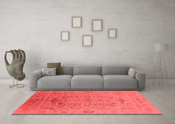 Industrial Red Washable Rugs