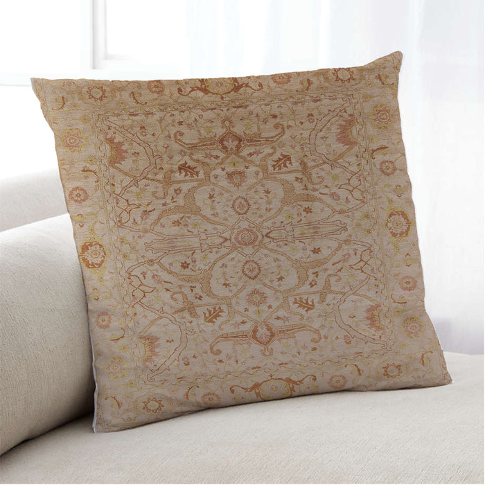 Lifestyle Image of Mid-Century Modern Urban Square Chocolate Brown Throw Pillow, 18 inch by 18 inch, pwurb826