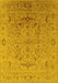 Machine Washable Oriental Yellow Industrial Rug, wshurb826yw